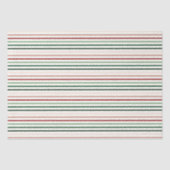 Papier Mousseline Granges de Noël en rouge, vert et beige (Recto)