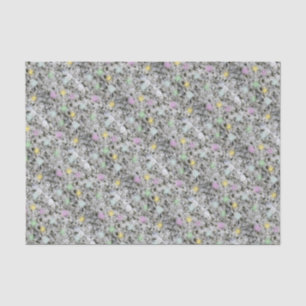 Papier Mousseline Granit blanc émaillé pastel