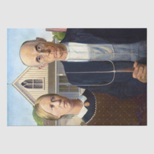 Papier Mousseline Grant Wood   American Gothic (1930)