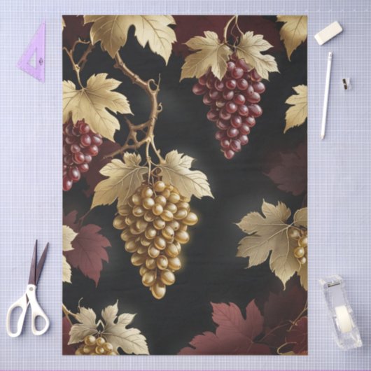 Papier Mousseline Grapes and Vine (Artisanat)