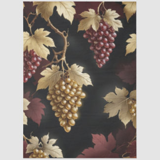Papier Mousseline Grapes and Vine