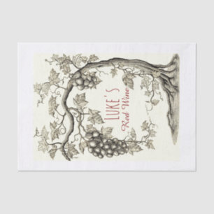 Papier Mousseline Grapevine personnalisé Arbre à vin rouge