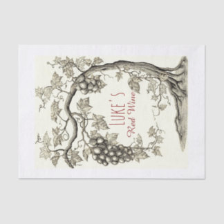 Papier Mousseline Grapevine personnalisé Arbre à vin rouge