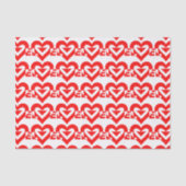 Papier Mousseline Graphique d'amour cool, Rouge (Recto)