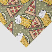 Papier Mousseline Graphique de bière et de pizza (Détail)