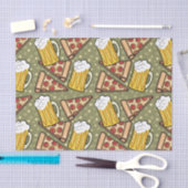 Papier Mousseline Graphique de bière et de pizza (Artisanat)