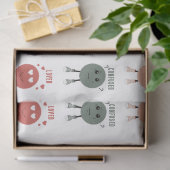 Papier Mousseline Graphique de faces des émotions colorées mignonnes