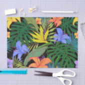 Papier Mousseline Graphique de fleur d'Aloha de Hawaii tropical (Artisanat)