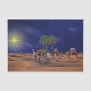 Papier Mousseline Graphique de Noël étoilé masculin