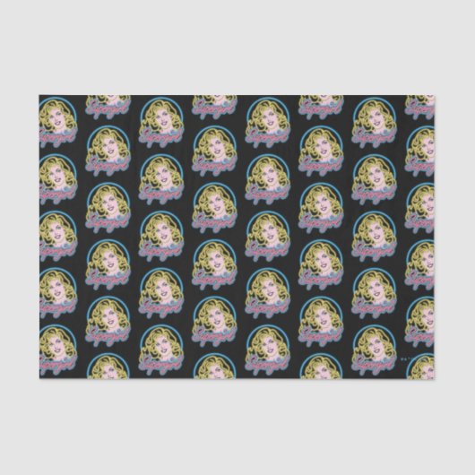 Papier Mousseline Graphique des lumières de Neon Retro Supergirl (Recto)