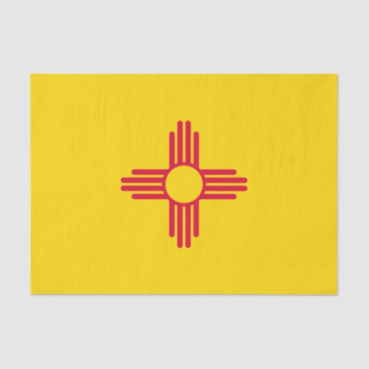 Papier Mousseline Graphique Drapeau de l'état du Nouveau-Mexique dyn (Recto)