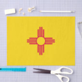 Papier Mousseline Graphique Drapeau de l'état du Nouveau-Mexique dyn (Artisanat)