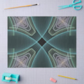 Papier Mousseline Graphique géométrique Turquoise moderne (Artisanat)