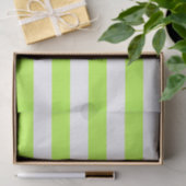 Papier Mousseline Gras de chaux horizontal vert et blanc (Cadeau)