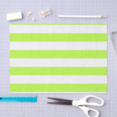Papier Mousseline Gras de chaux horizontal vert et blanc (Artisanat)