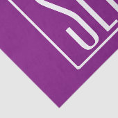 Papier Mousseline Gras moderne 3 initiales Monogramme | Blanc et pou (Détail)