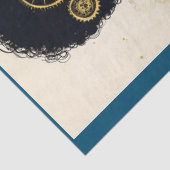 Papier Mousseline Gras Steampunk Femme Lèvres à peau noire P1 Découp (Détail)