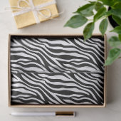 Papier Mousseline Gras Zebra Stripe Noir & Blanc (Cadeau)