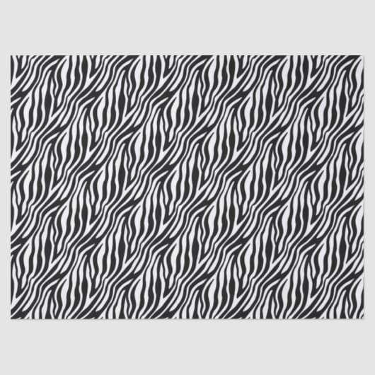 Papier Mousseline Gras Zebra Stripe Noir & Blanc (Recto)