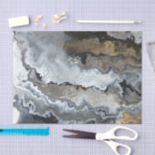 Papier Mousseline Gray and Brown Fluid Pour (Artisanat)