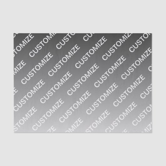 Papier Mousseline Gray (changeable color) Ombre & Text Pattern (Recto)
