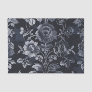 Papier Mousseline Gray Damask Vintage inspiré