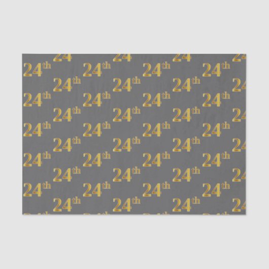 Papier Mousseline Gray, Faux Gold 24e (Vingt-quatrième) (Recto)