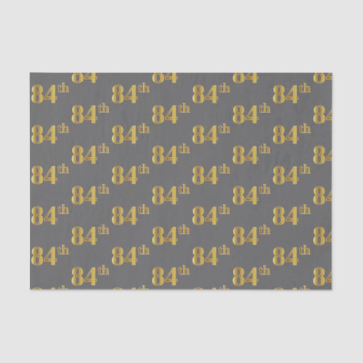 Papier Mousseline Gray, Faux Gold 84e (Quatre-vingt-quatrième) (Recto)