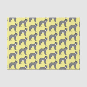 Papier Mousseline Gray wolf with pipe cartoon