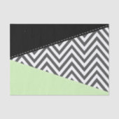 Papier Mousseline Gray Zigzag, Gray Chevron, Zigzag Pattern, Mint (Recto)