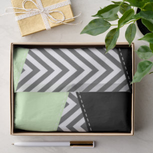 Papier Mousseline Gray Zigzag, Gray Chevron, Zigzag Pattern, Mint