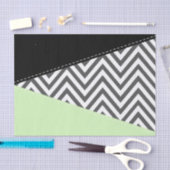 Papier Mousseline Gray Zigzag, Gray Chevron, Zigzag Pattern, Mint (Artisanat)