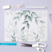 Papier Mousseline | Grayed Jade Green Botanical (Artisanat)