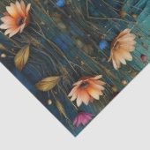 Papier Mousseline Great blue Heron & Egret flowers in water (Détail)