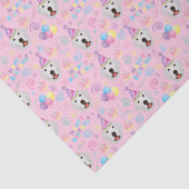 Papier Mousseline Great Pyrenees Tissue Paper in Pink (Détail)