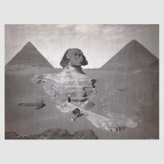 Papier Mousseline Great Sphinx & Gizeh Pyramides Necropolis Egypte (Recto)