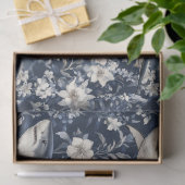 Papier Mousseline Great White Shark Floral Flowers  (Cadeau)