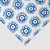 Papier Mousseline Grec Mal Eye Bleu (Détail)