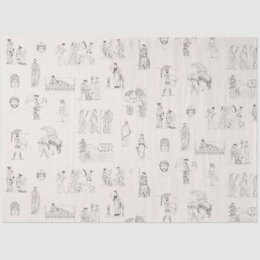 Papier Mousseline Grèce antique Classique Histoire grecque Motif (Recto)