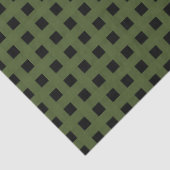Papier Mousseline Green Black Weave Pattern (Détail)
