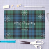 Papier Mousseline Green Blue Plaid Rustique Campbell Tartan (Artisanat)