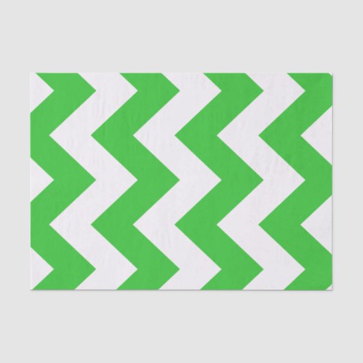 Papier Mousseline Green Bold Mod Chevron (Recto)