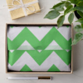 Papier Mousseline Green Bold Mod Chevron (Cadeau)