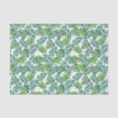 Papier Mousseline Green Botanical Tropical Palm Feuille Motif (Recto)