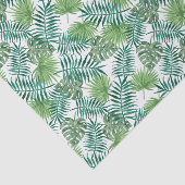 Papier Mousseline Green Botanical Tropical Palm Feuille Motif (Détail)