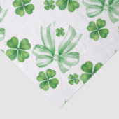 Papier Mousseline Green Bow Four Leaf Clover St. Patrick's Day (Détail)