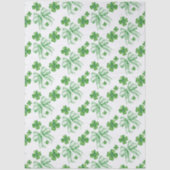 Papier Mousseline Green Bow Four Leaf Clover St. Patrick's Day (Recto)
