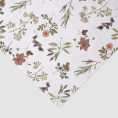 Papier Mousseline Green Burgundy Wildflower (Détail)