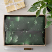 Papier Mousseline Green Candles Christmas Holiday Tissue Paper (Cadeau)