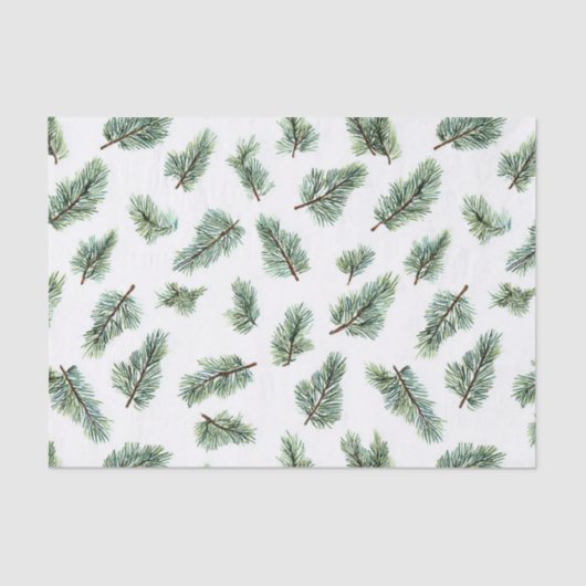 Papier Mousseline Green Christmas Pine Tree (Recto)